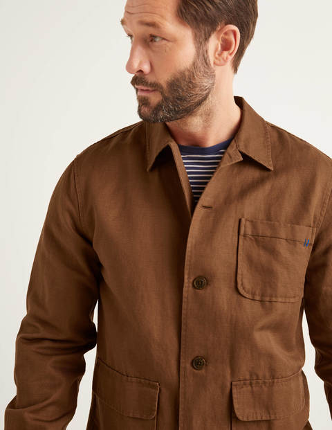 Cotton Linen Overshirt - Ginger Cotton Linen Overshirt - Ginger