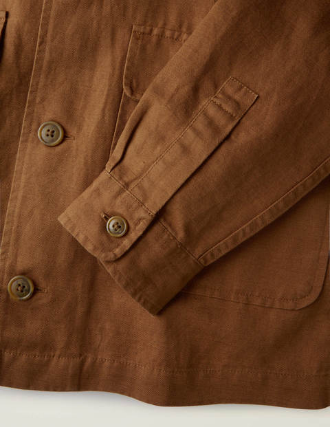 Cotton Linen Overshirt - Ginger Cotton Linen Overshirt - Ginger