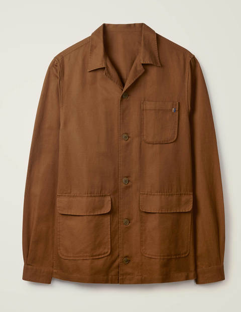 Cotton Linen Overshirt - Ginger Cotton Linen Overshirt - Ginger
