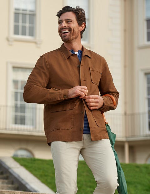 Cotton Linen Overshirt - Ginger Cotton Linen Overshirt - Ginger