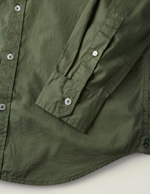 Cotton Triple Stitch Shirt - Washed Khaki Cotton Triple Stitch Shirt - Washed Khaki