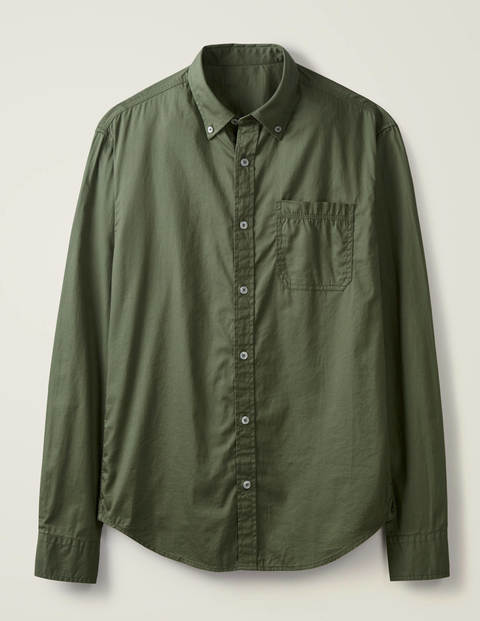 Cotton Triple Stitch Shirt - Washed Khaki Cotton Triple Stitch Shirt - Washed Khaki