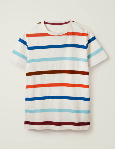 Slub Stripe T-shirt - Oatmeal Multi Stripe Slub Stripe T-shirt - Oatmeal Multi Stripe