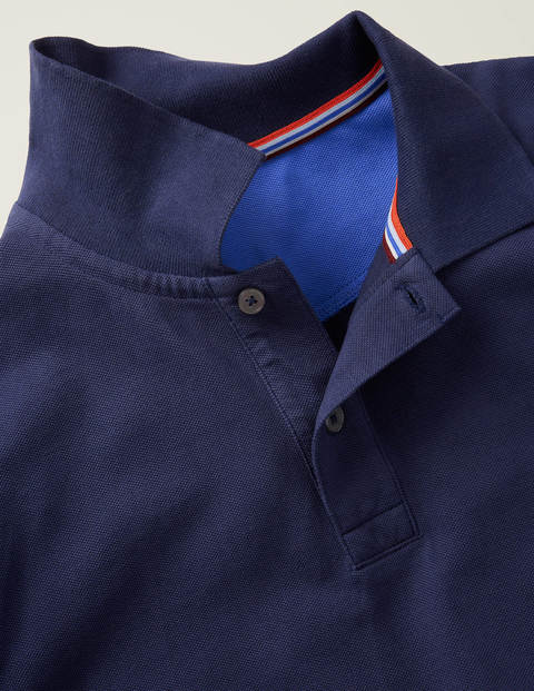 Long Sleeve Piqué Polo - Light Navy Long Sleeve Piqué Polo - Light Navy