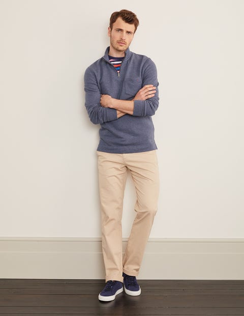 Linton Half-Zip Sweatshirt - Navy Marl Linton Half-Zip Sweatshirt - Navy Marl