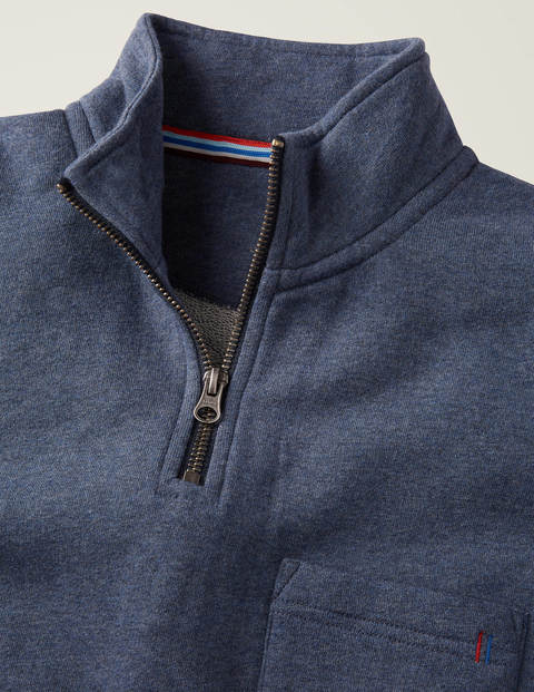 Linton Half-Zip Sweatshirt - Navy Marl Linton Half-Zip Sweatshirt - Navy Marl