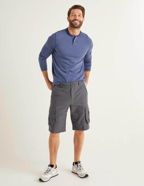 Long Sleeve Henley - Harbourside Blues Stripe Long Sleeve Henley - Harbourside Blues Stripe