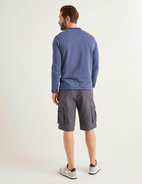 Long Sleeve Henley - Harbourside Blues Stripe Long Sleeve Henley - Harbourside Blues Stripe