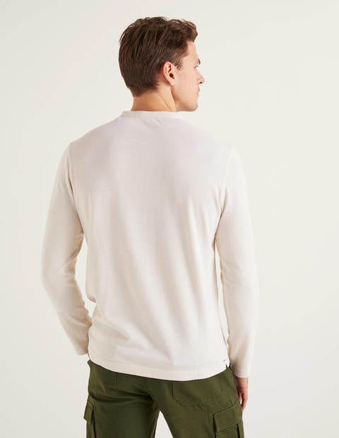 Long Sleeve Henley - Snowdrop Long Sleeve Henley - Snowdrop