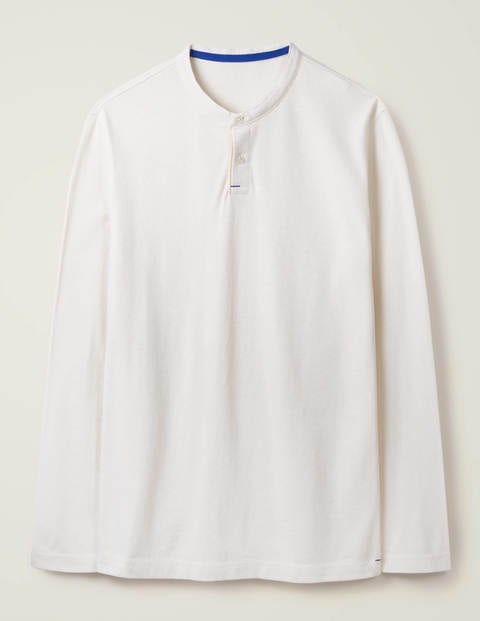 Long Sleeve Henley - Snowdrop Long Sleeve Henley - Snowdrop