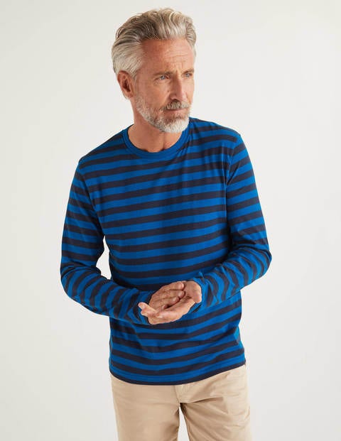 Langärmliges Gestreiftes Oberteil - Kräftiges Blau, Gestreift Langärmliges Gestreiftes Oberteil - Kräftiges Blau, Gestreift