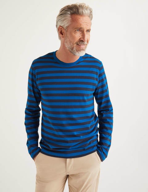 Langärmliges Gestreiftes Oberteil - Kräftiges Blau, Gestreift Langärmliges Gestreiftes Oberteil - Kräftiges Blau, Gestreift