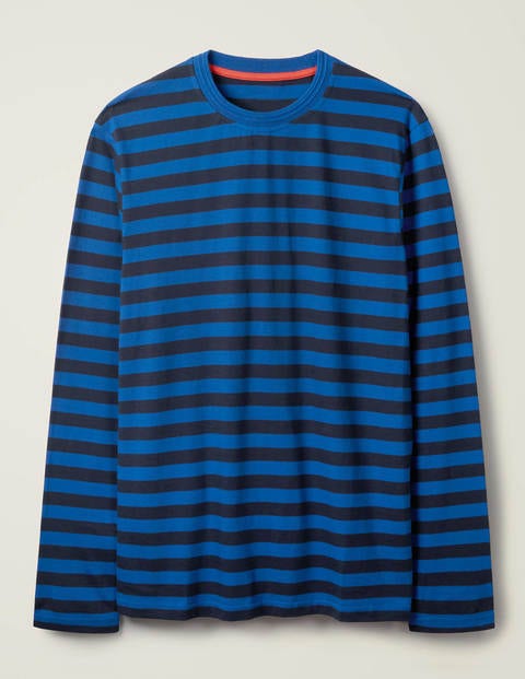 Langärmliges Gestreiftes Oberteil - Kräftiges Blau, Gestreift Langärmliges Gestreiftes Oberteil - Kräftiges Blau, Gestreift