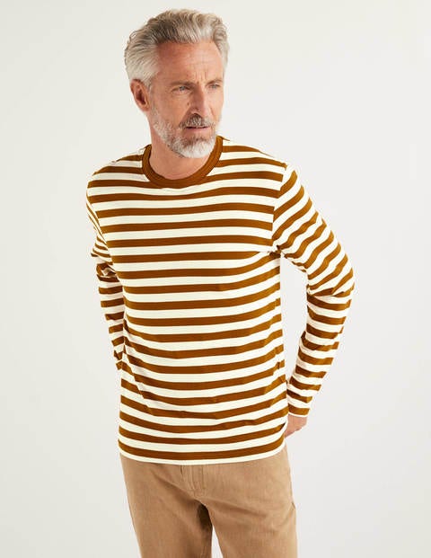 Long Sleeve Stripe T-Shirt - Ginger Stripe Long Sleeve Stripe T-Shirt - Ginger Stripe