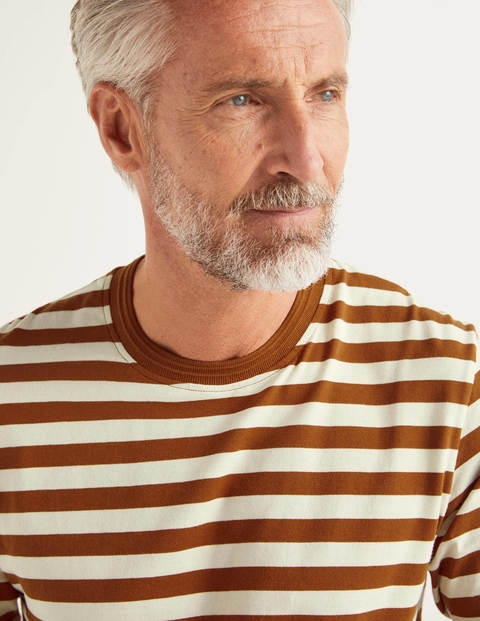 Long Sleeve Stripe T-Shirt - Ginger Stripe Long Sleeve Stripe T-Shirt - Ginger Stripe