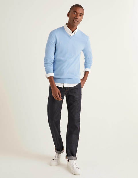 Bloomsbury V-Neck - Cloud Blue Melange Bloomsbury V-Neck - Cloud Blue Melange