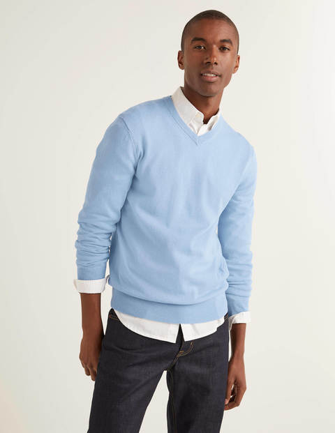 Bloomsbury V-Neck - Cloud Blue Melange Bloomsbury V-Neck - Cloud Blue Melange