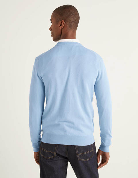 Bloomsbury V-Neck - Cloud Blue Melange Bloomsbury V-Neck - Cloud Blue Melange