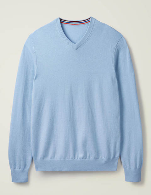 Bloomsbury V-Neck - Cloud Blue Melange Bloomsbury V-Neck - Cloud Blue Melange
