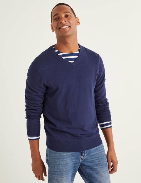 Bloomsbury Pullover Mit V-Ausschnitt - Navy Bloomsbury Pullover Mit V-Ausschnitt - Navy