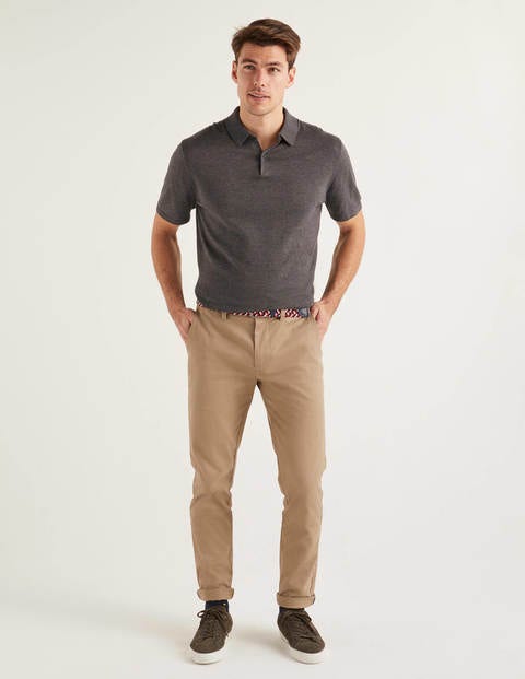 Finsbury Knitted Polo - Charcoal Marl Finsbury Knitted Polo - Charcoal Marl