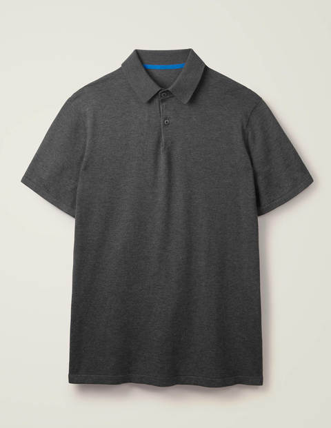 Finsbury Knitted Polo - Charcoal Marl Finsbury Knitted Polo - Charcoal Marl