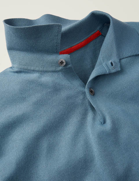 Finsbury Knitted Polo - Storm Blue Finsbury Knitted Polo - Storm Blue