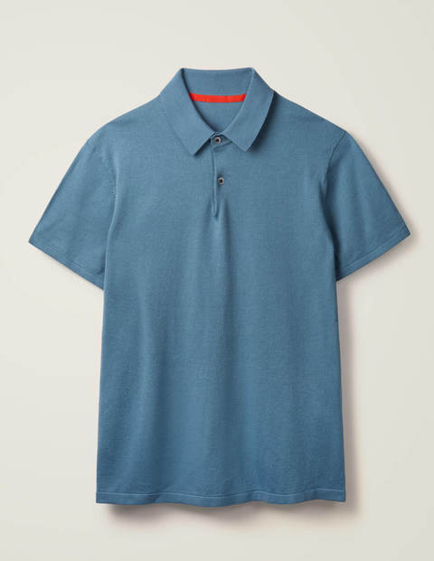 Finsbury Knitted Polo - Storm Blue Finsbury Knitted Polo - Storm Blue
