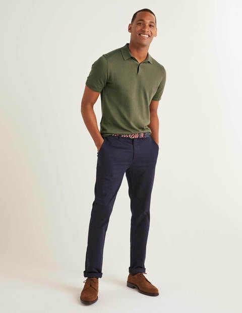 Finsbury Knitted Polo - Washed Khaki Finsbury Knitted Polo - Washed Khaki