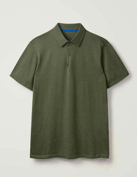 Finsbury Knitted Polo - Washed Khaki Finsbury Knitted Polo - Washed Khaki