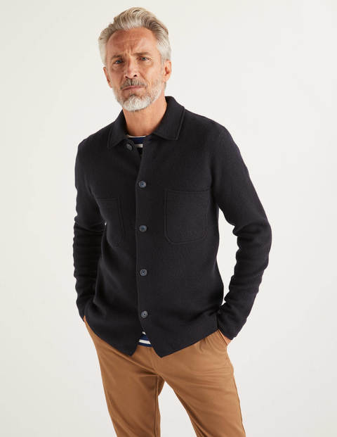 Farley Strickjacke Aus Merinowolle - Navy Farley Strickjacke Aus Merinowolle - Navy
