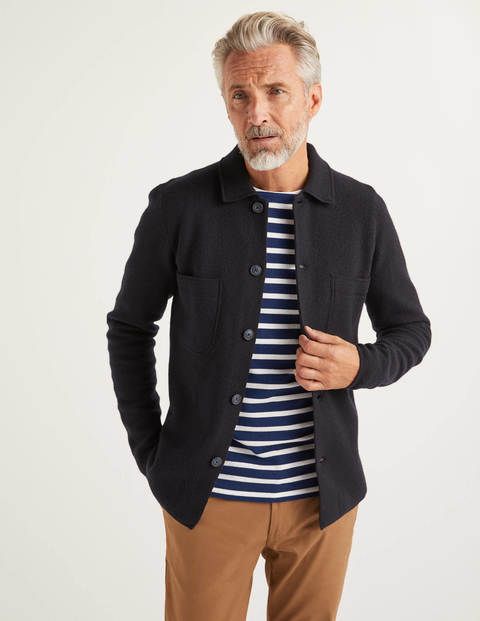 Farley Strickjacke Aus Merinowolle - Navy Farley Strickjacke Aus Merinowolle - Navy
