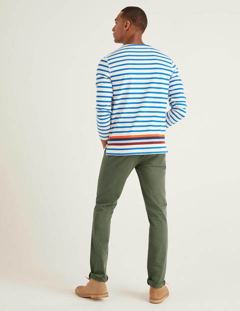 Leichte Schmale Chino-Hose - Dezentes Khaki Leichte Schmale Chino-Hose - Dezentes Khaki