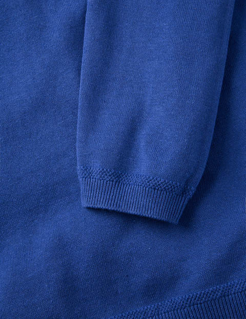 Haddon Cotton Linen Crew - Bold Blue Haddon Cotton Linen Crew - Bold Blue