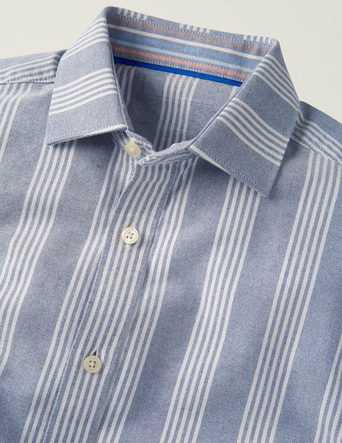Slim Fit Stripe Shirt - Violet Blue Engineered Stripe Slim Fit Stripe Shirt - Violet Blue Engineered Stripe