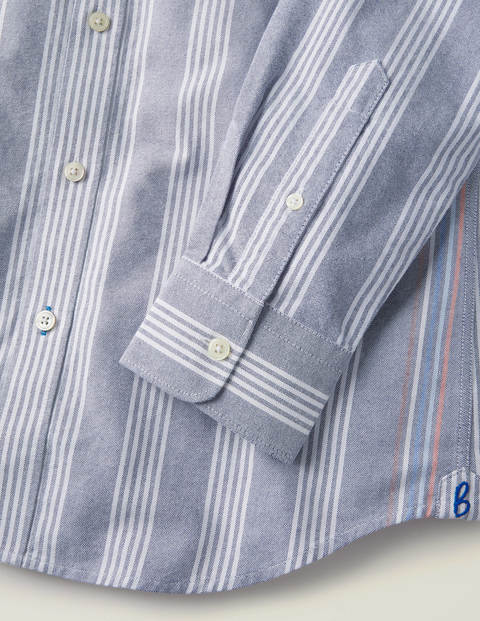 Slim Fit Stripe Shirt - Violet Blue Engineered Stripe Slim Fit Stripe Shirt - Violet Blue Engineered Stripe