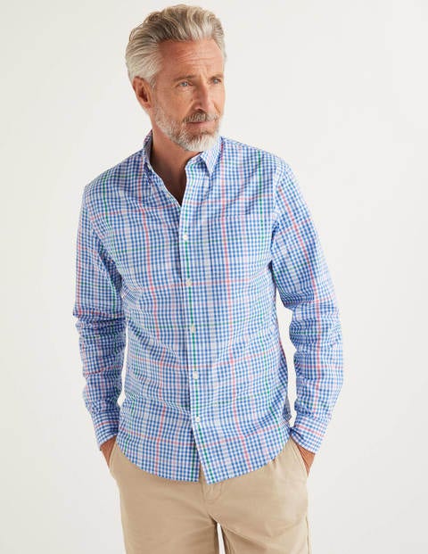Poplin Gingham Shirt - Malibu Multi Gingham Poplin Gingham Shirt - Malibu Multi Gingham