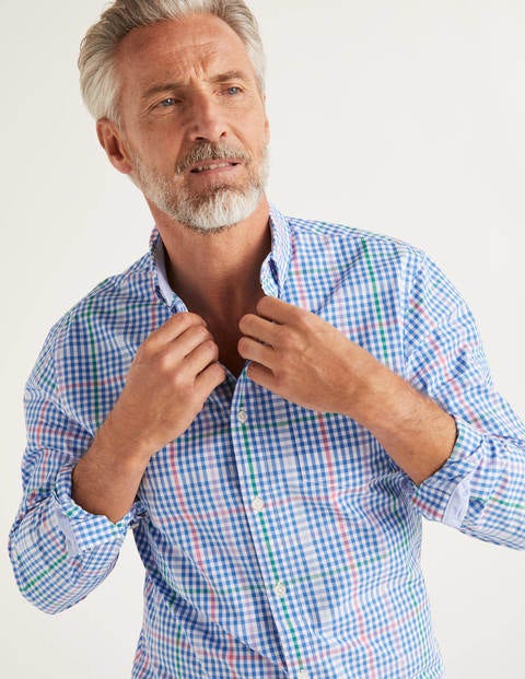 Poplin Gingham Shirt - Malibu Multi Gingham Poplin Gingham Shirt - Malibu Multi Gingham