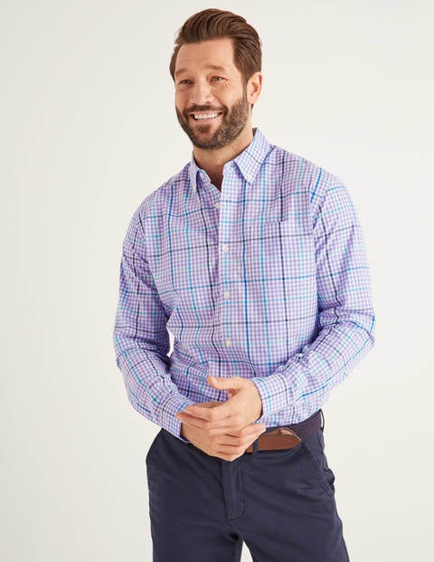 Chemise vichy en popeline - Vichy multi violet tendance Chemise vichy en popeline - Vichy multi violet tendance