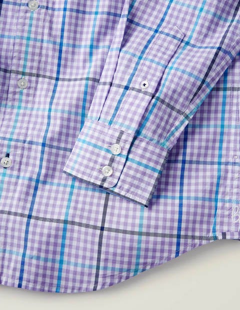 Chemise vichy en popeline - Vichy multi violet tendance Chemise vichy en popeline - Vichy multi violet tendance