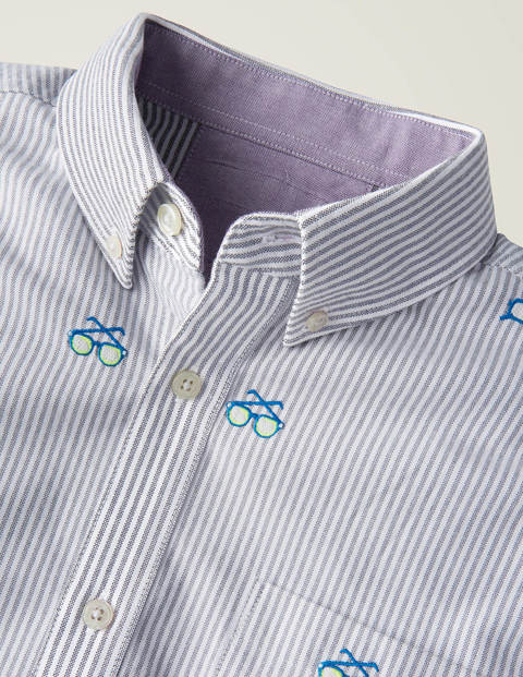 Chemise slim contemporaine en oxford - Lunettes brodées Chemise slim contemporaine en oxford - Lunettes brodées