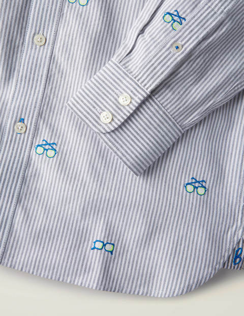 Chemise slim contemporaine en oxford - Lunettes brodées Chemise slim contemporaine en oxford - Lunettes brodées