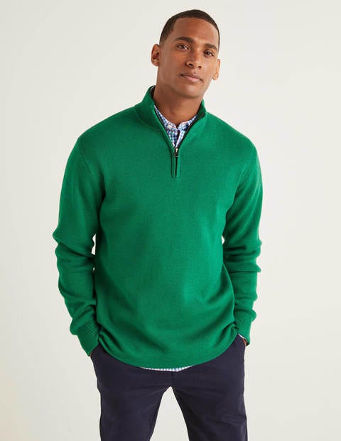 Morar Pullover Mit Halbem Reißverschluss - Paradiesgrün Morar Pullover Mit Halbem Reißverschluss - Paradiesgrün