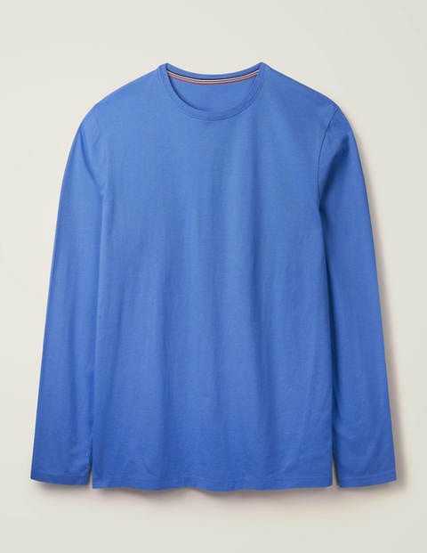 Langärmliges Vorgewaschenes Shirt - Malibu-Blau Langärmliges Vorgewaschenes Shirt - Malibu-Blau