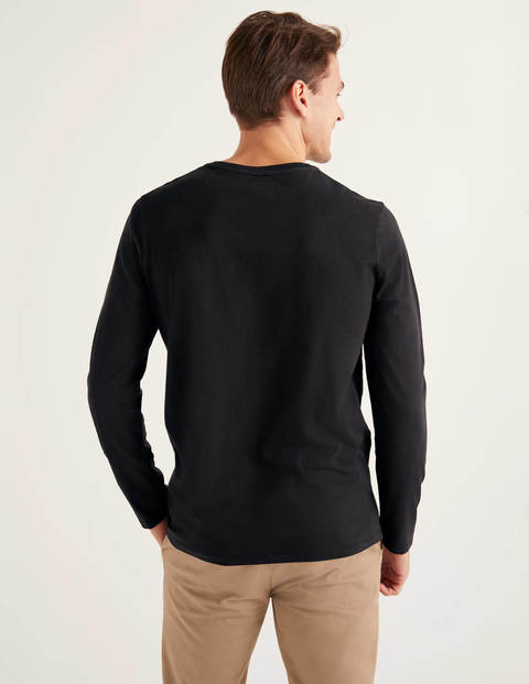 Long Sleeve Washed T-Shirt - Black Long Sleeve Washed T-Shirt - Black