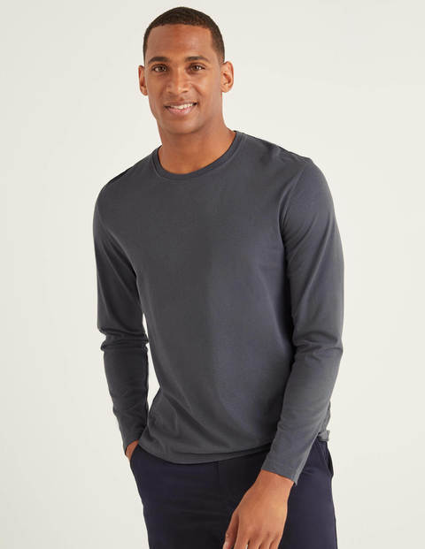 Long Sleeve Washed T-shirt - London Grey | Boden US