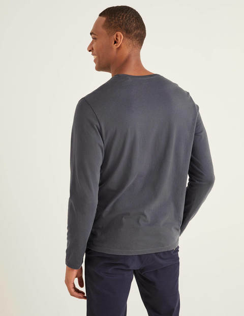 Long Sleeve Washed T-Shirt - London Grey Long Sleeve Washed T-Shirt - London Grey