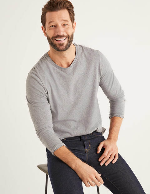 Long Sleeve Washed T-Shirt - Grey Marl Long Sleeve Washed T-Shirt - Grey Marl