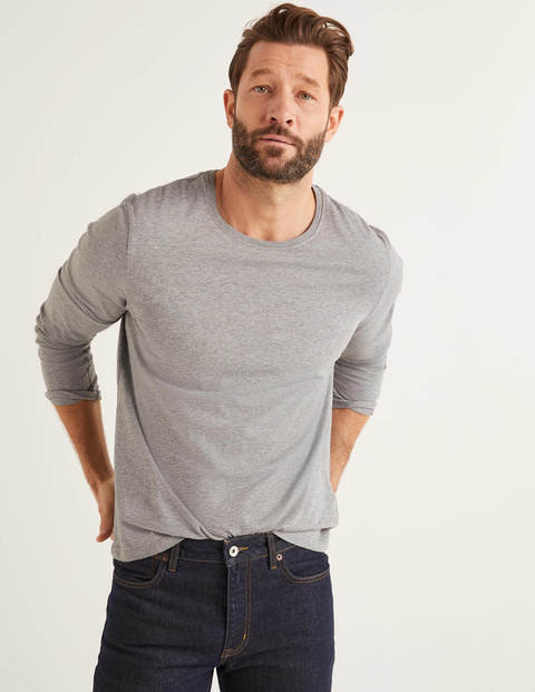 Long Sleeve Washed T-Shirt - Grey Marl Long Sleeve Washed T-Shirt - Grey Marl