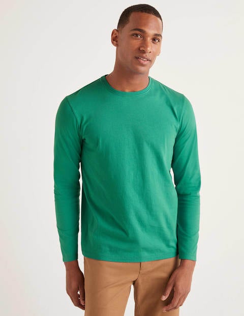 Long Sleeve Washed T-Shirt - Eden Green Long Sleeve Washed T-Shirt - Eden Green